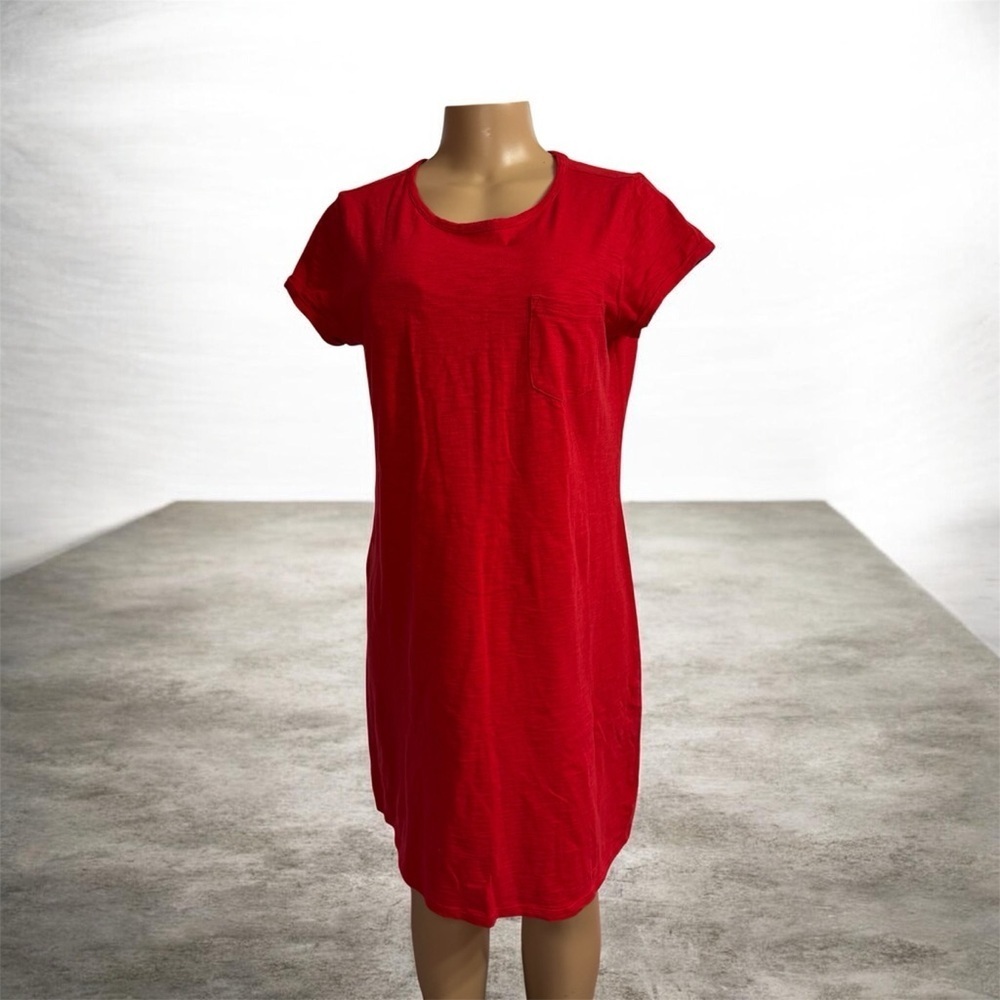Gap Red Casual Dress Size M Short Sleeve Round Neck